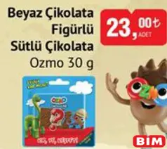 OZMO BEYAZ ÇİKOLATA FİGÜRLÜ SÜTLÜ ÇİKOLATA 30 G